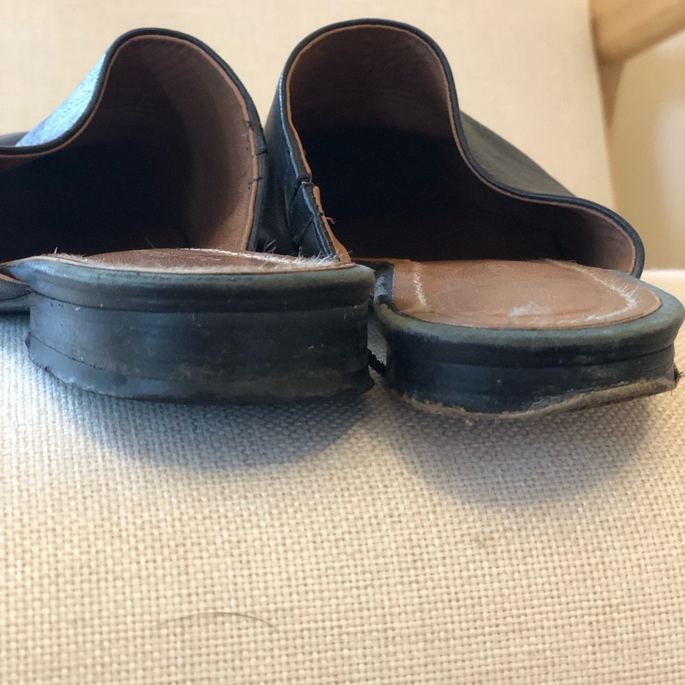 Country Road Australia Black Leather Mules Size 8.5 - Picture 6 of 6